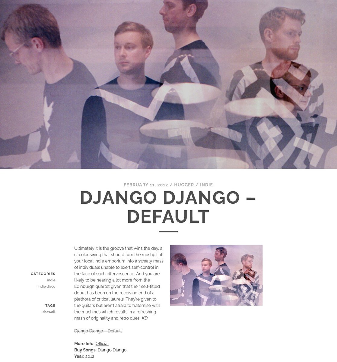 mp3hugger (@mp3hugger) on Twitter photo mp3hugger turns 20 later this year so I just checked to see what blog post was the most popular over all those years and the answer came in the shape of <a href="/thedjangos/">Django Django</a> 1/4 million visited 'Default' post from 2012. Pretty cool track to be fare! 🪩
#djangodjango #indiedance mp3hugger turns 20 later this year so I just checked to see what blog post was the most popular over all those years and the answer came in the shape of <a href="/thedjangos/">Django Django</a> 1/4 million visited 'Default' post from 2012. Pretty cool track to be fare! 🪩
#djangodjango #indiedance