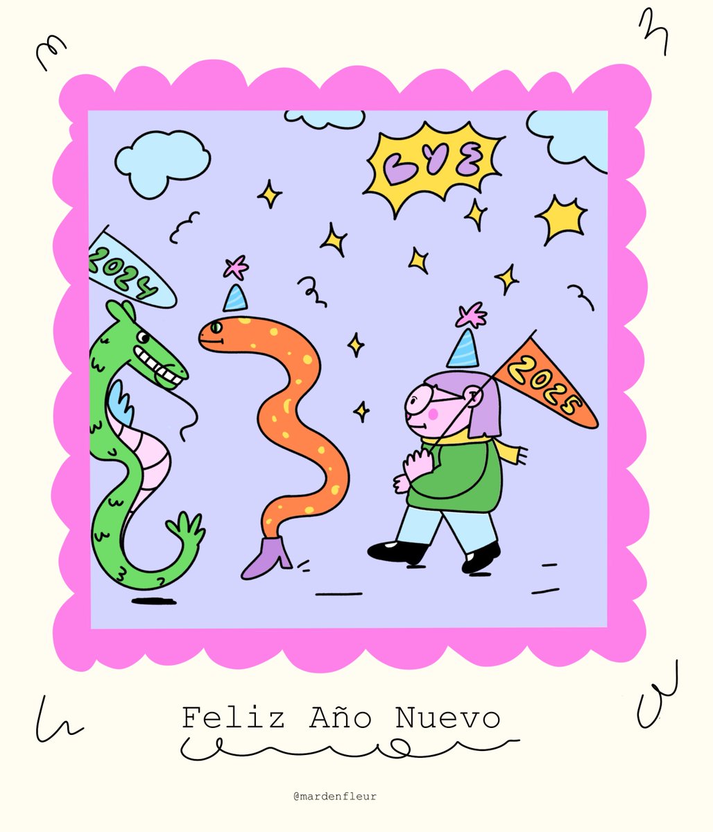 mardenfleur's tweet photo. Feliz año nuevo 
Adios dragón, hola serpiente https://t.co/rsNMutUd6u