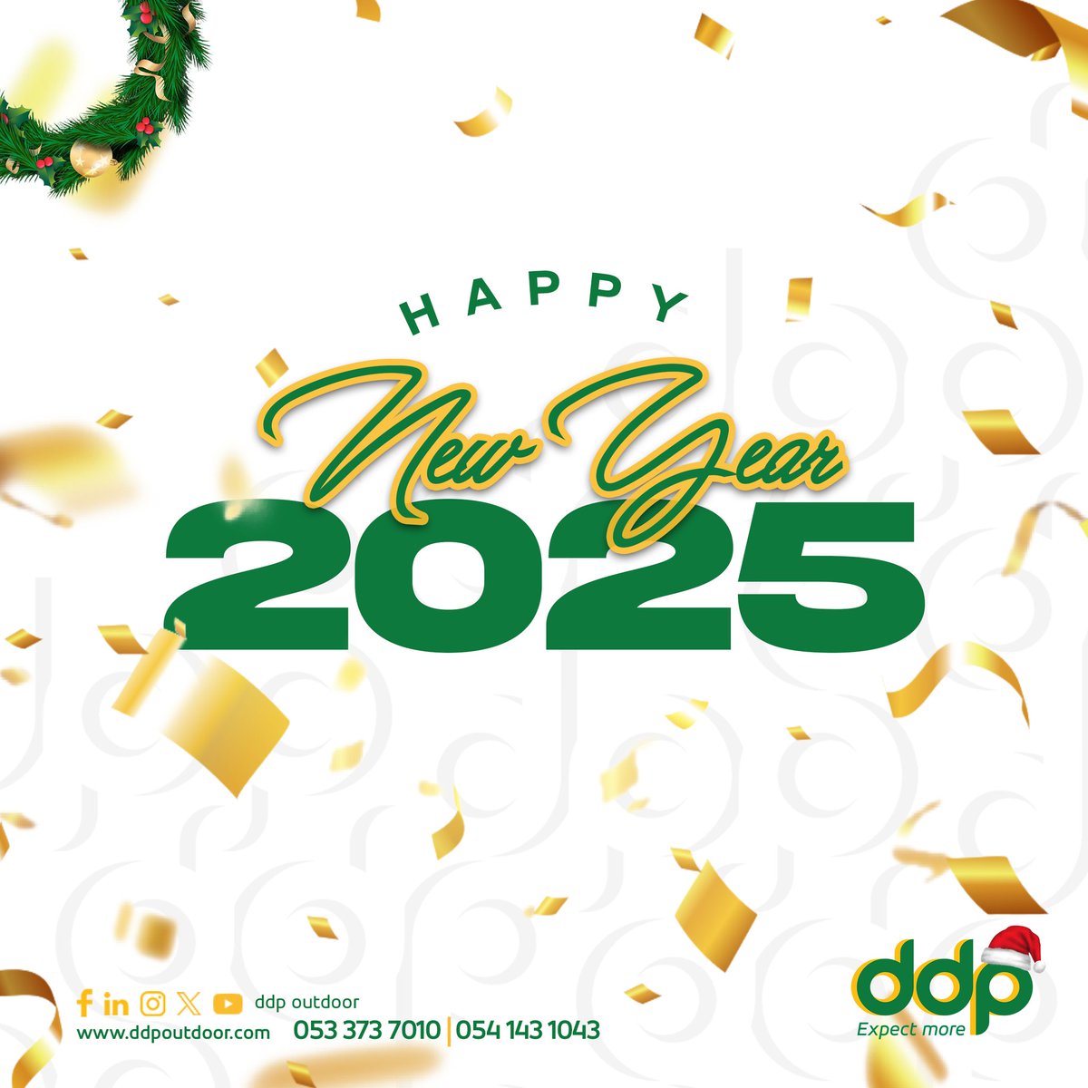 🌟 Happy New Year from DDP Outdoor Ltd.! 🎉

Here's to new beginnings and more outdoor adventures in 2025. Thank you for partnering with us. Let's make this year even brighter together!