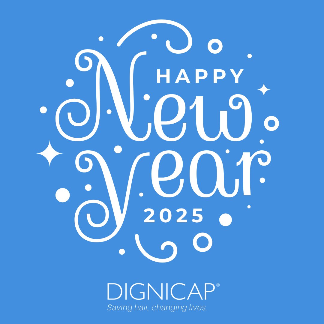 DigniCap's tweet photo. Wishing you a happy and healthy 2025!
#scalpcooling #cancersupport #dignicap #dignitana #SavingHairChangingLives https://t.co/B8YKYY39cc