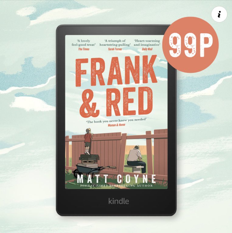 🔥 Apparently, ‘Frank and Red’ is just 99 English pennies on Kindle! Not sure for how long.. so please share far and/or wide! x