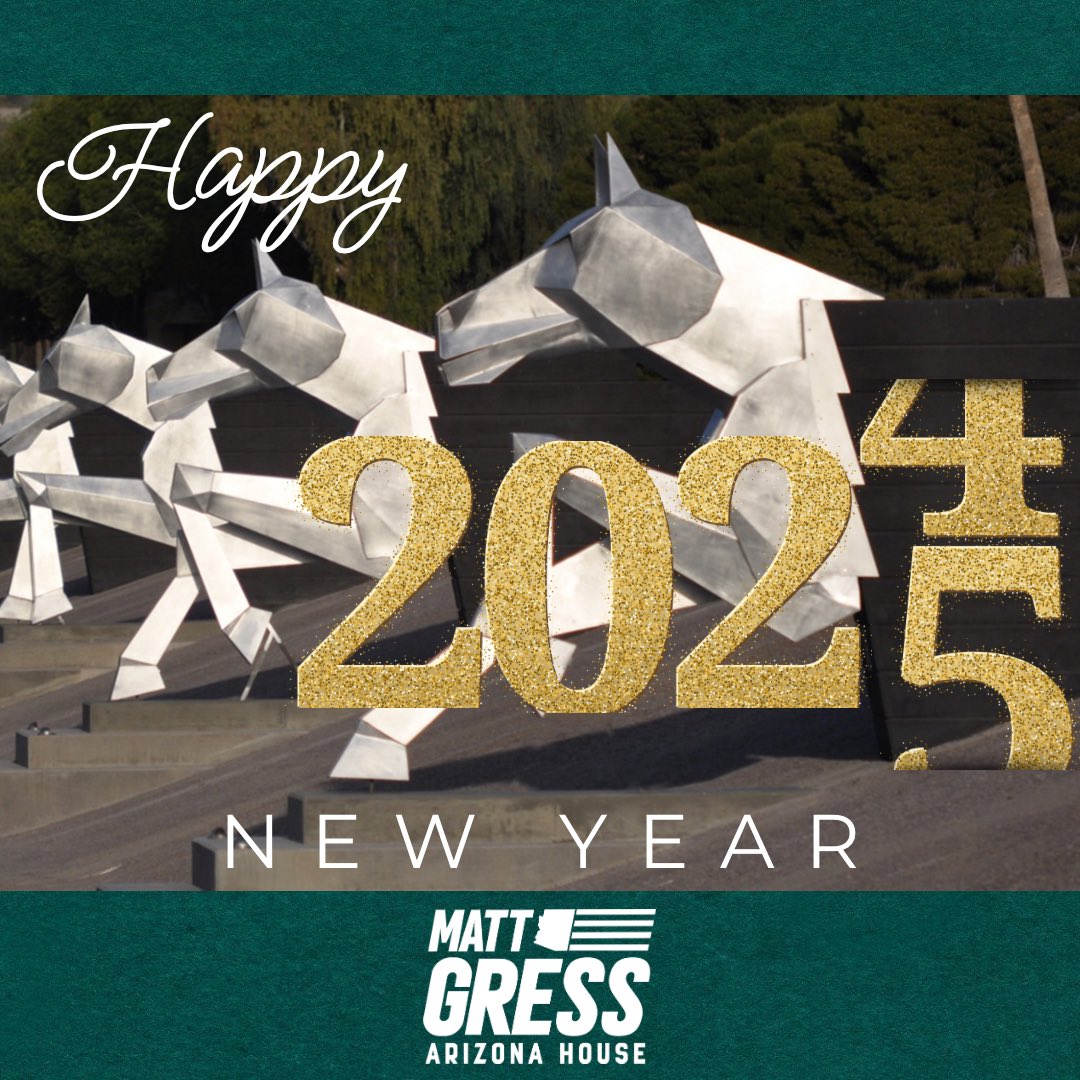 MatthewGress's tweet photo. Here’s to a bright start and boundless adventures in 2025! 🐴☀️ Let’s gallop into the new year with strength and grace.
I’m thankful to work for the people of Arizona’s Fourth Legislative District.
GIDDY-UP!
#HappyNewYear #AZBoundless https://t.co/RrpgQ1TY5o