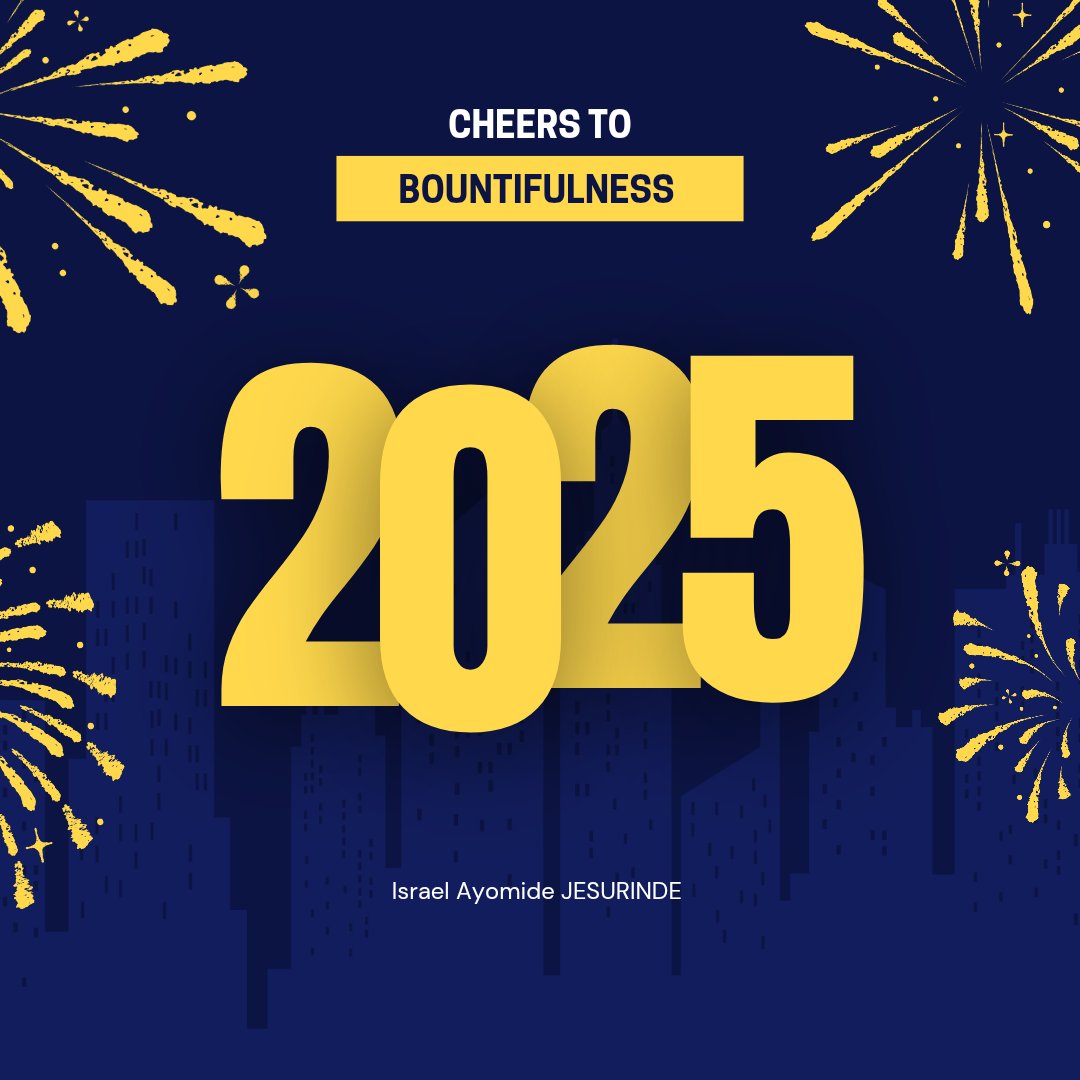 jesurinde's tweet photo. Happy New Year beloved! As we embrace 2025, a year of bountifulness, may your lives be filled with abundant joy, love, and success. Thank you for being a constant source of encouragement and support. Let’s make this year one to remember together... https://t.co/i07iBq0ykX