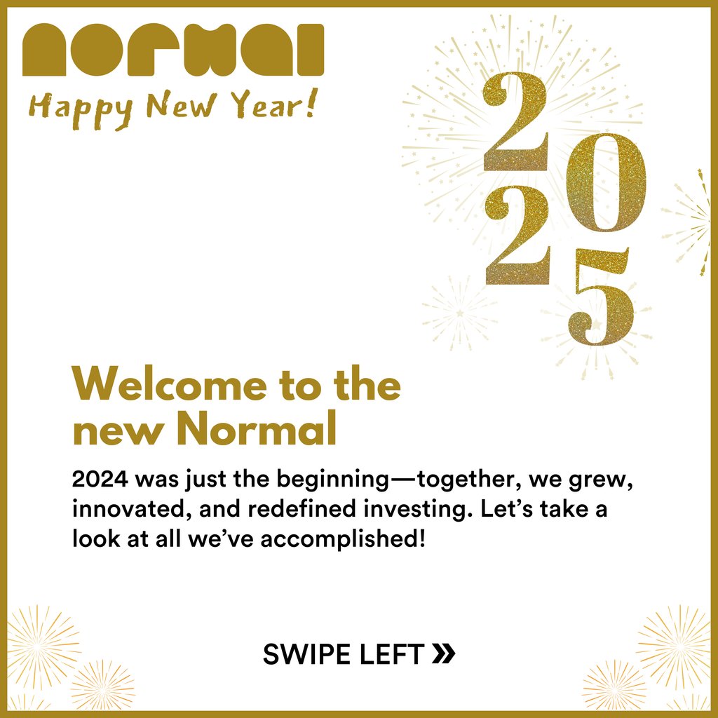 normalfi's tweet photo. Happy New Year from Team Normal! ๐โจ
2024 was incredibleโfrom hitting $300,000 invested to celebrating milestones and partnerships. Thank you for being part of our journey!
Hereโs to 2025 and making crypto even more Normal. ๐
#HappyNewYear #MakeCryptoNormal https://t.co/CIdPivtrij