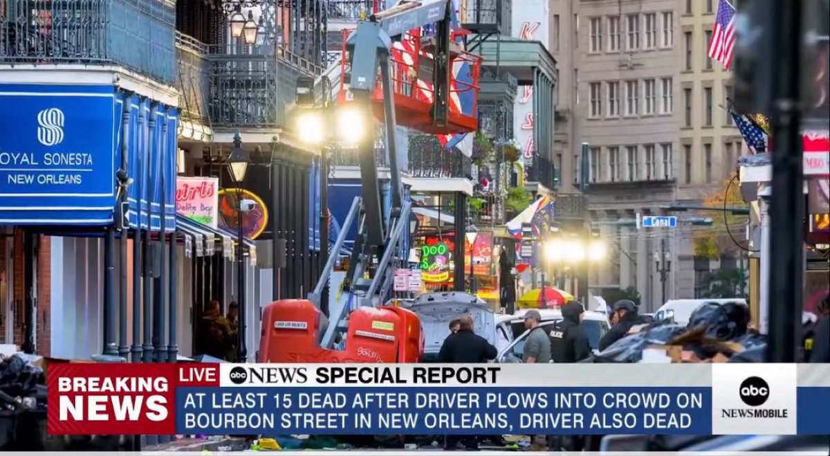 🚨BREAKING: D*ath toll rises to 15 in New Orleans att*ck - ABC