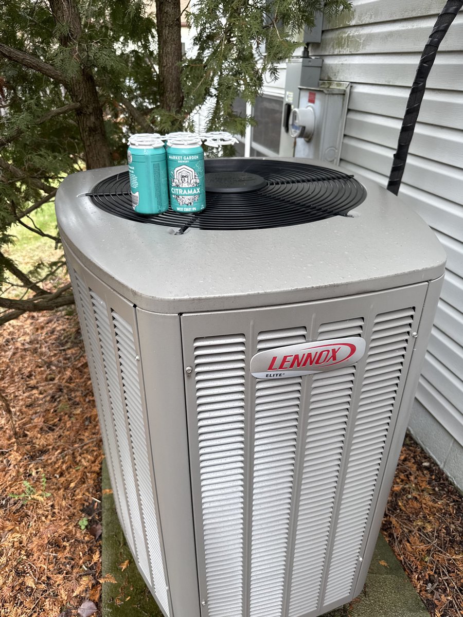 Heat pump bonus advantage – it's a super chiller for beer in the winter!