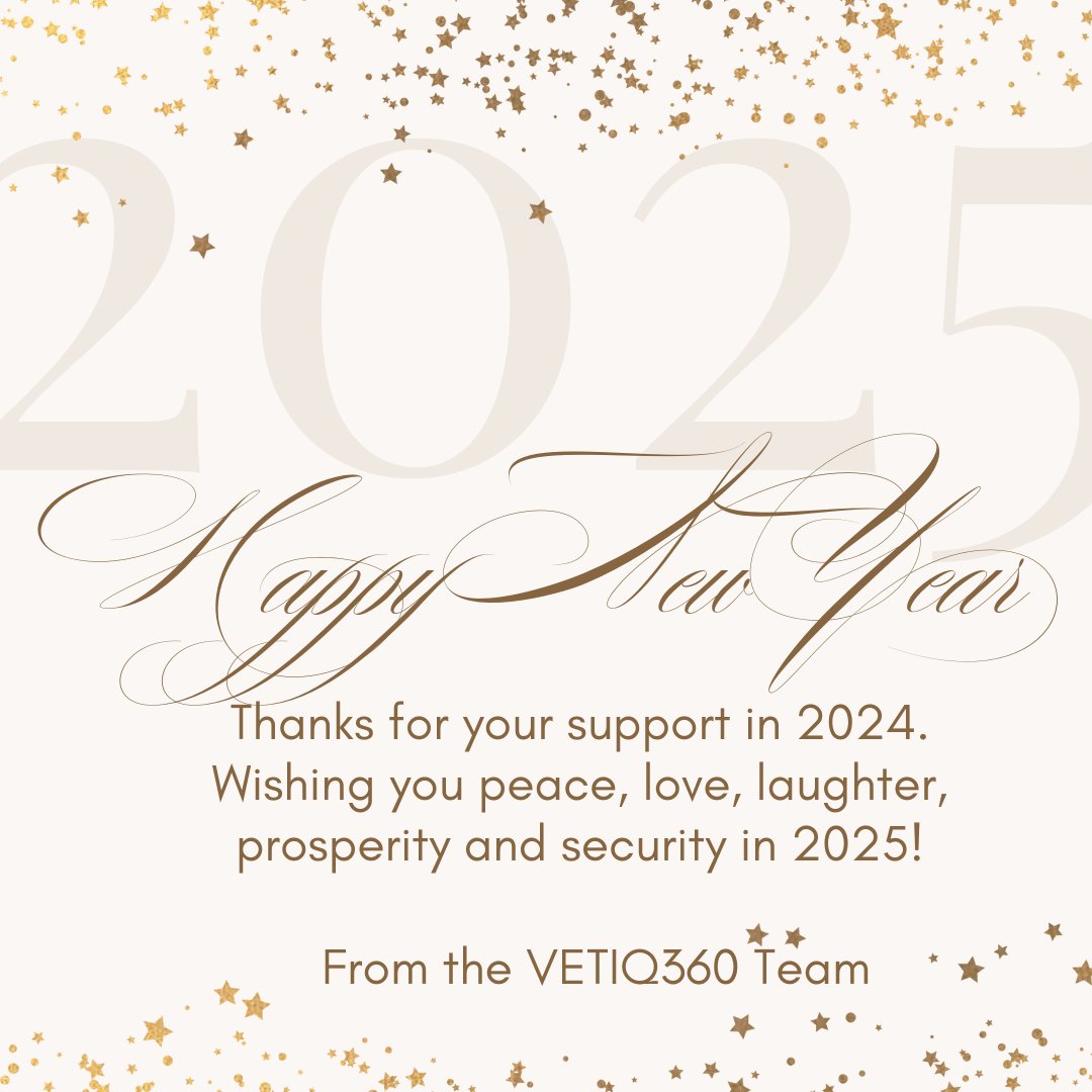 vetiq360's tweet photo. Happy New Year To You From VETIQ360! https://t.co/cjGxjKzH9e