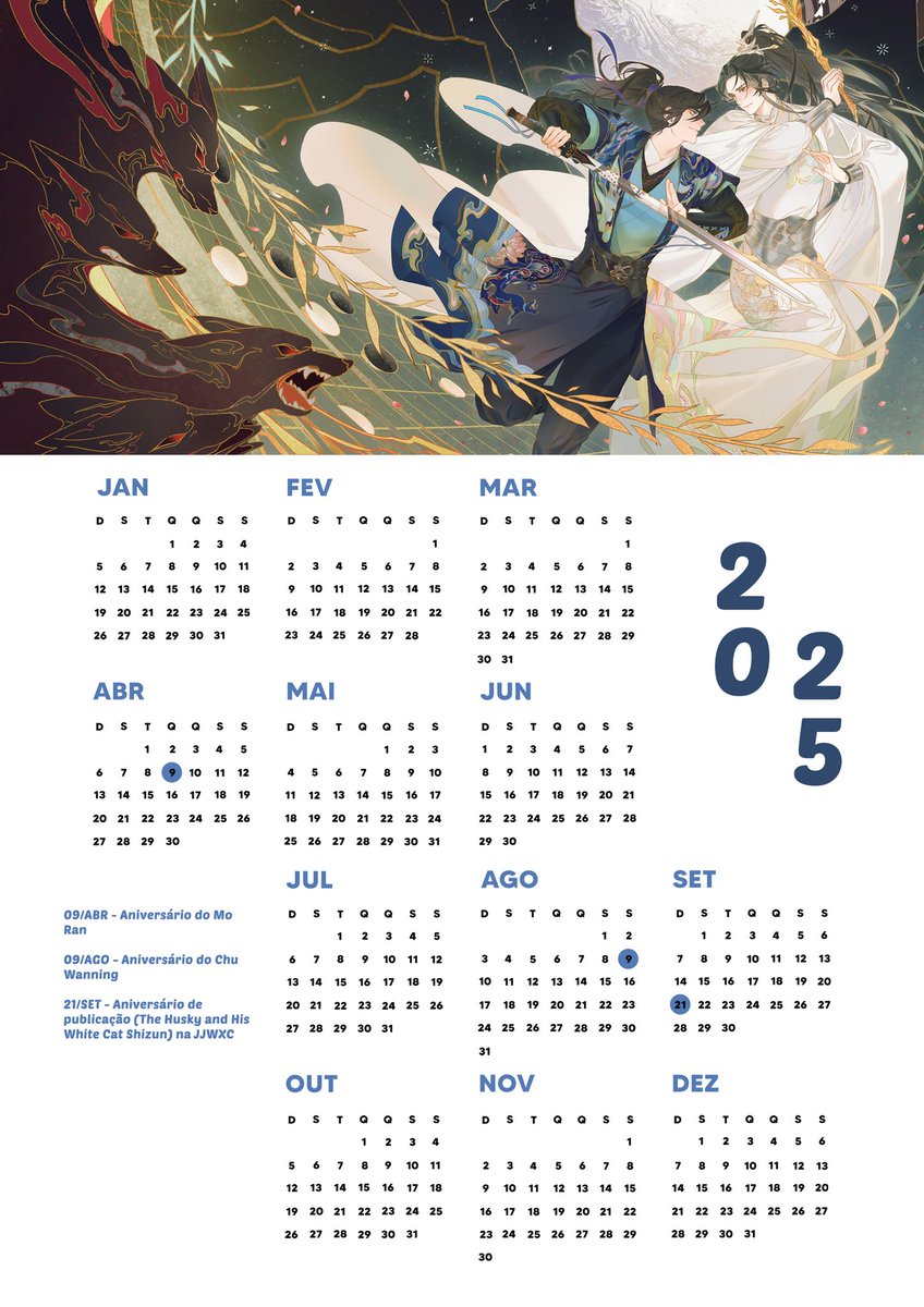 TAXY4N's tweet photo. Aqui o calendário de 2025 temático de algumas novels, se alguém quiser pode imprimir e usar sem problemas🙏 https://t.co/JtuFnAKLms