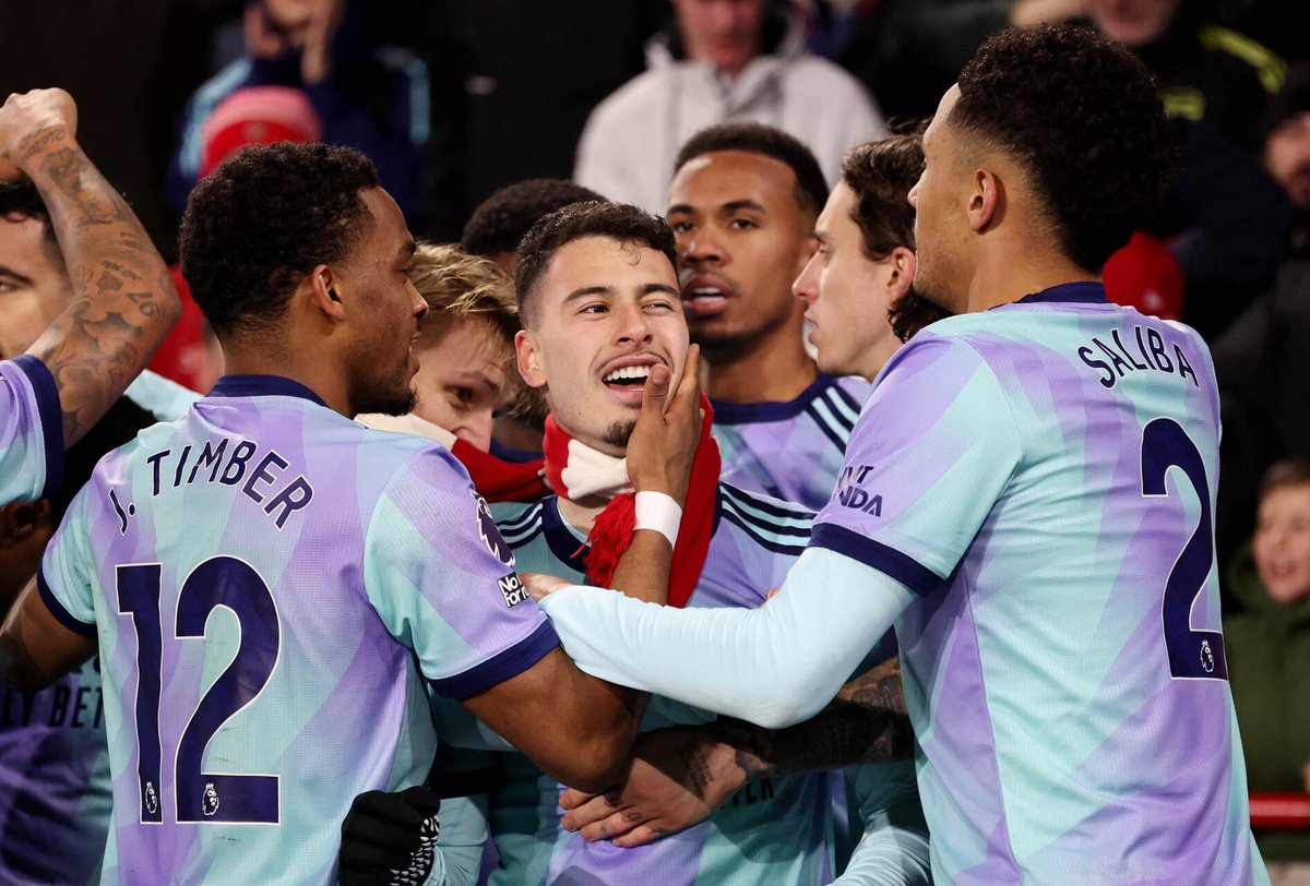 Martinelli scores the third for Arsenal | Brentford - Arsenal (A), 01.01.2024
©️ David Klein/Reuters