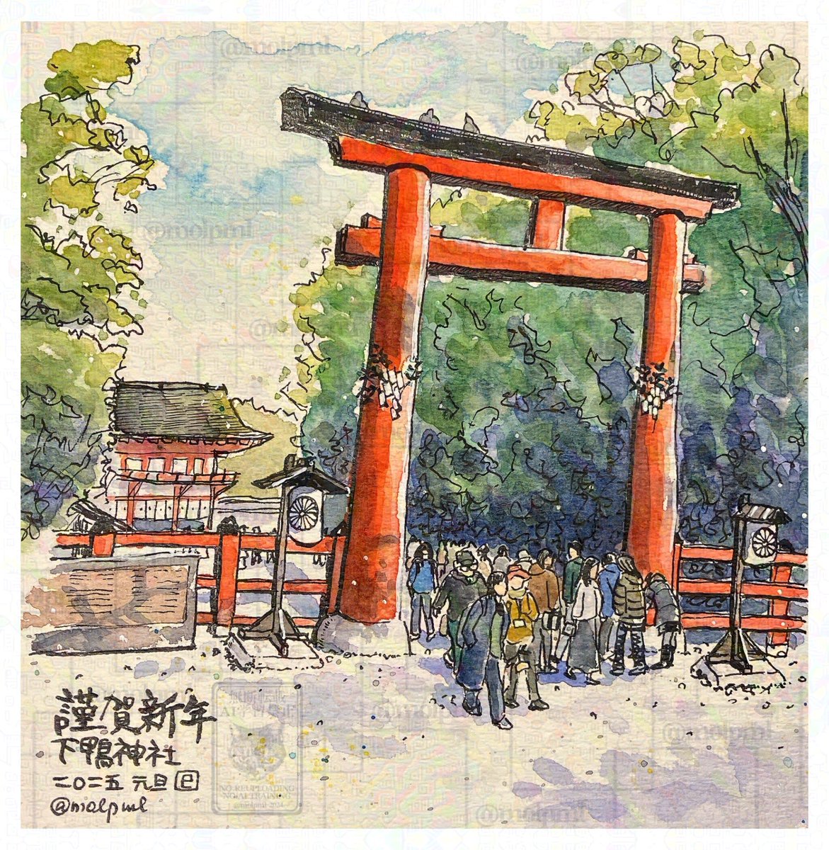 molpml's tweet image. 描き初め...なんか思ってるのとは違うんだけど、まぁ1歩ずついこうね😅今年こそ現場スケッチデビューしたい！
#ペンスケッチ #水彩 #UrbanSketch #illustration