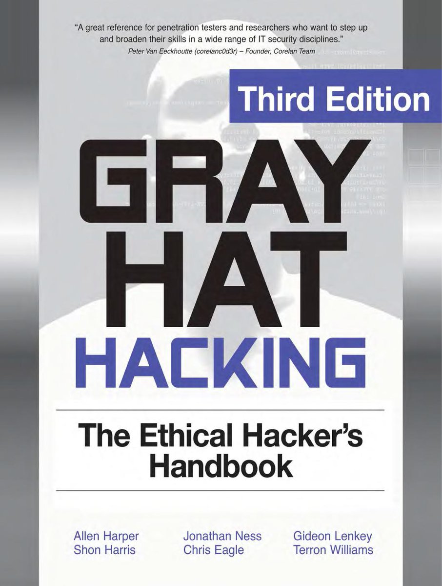 ecomputerbooks's tweet image. Gray Hat Hacking: the Ethical Hackers Handbook - freecomputerbooks.com/Gray-Hat-Hacki…

Look for &quot;Read and Download Links&quot; section to download.

#Hacking #Hackers #EthicalHackers #InformationSecurity #ComputerSecurity #CyberSecurity