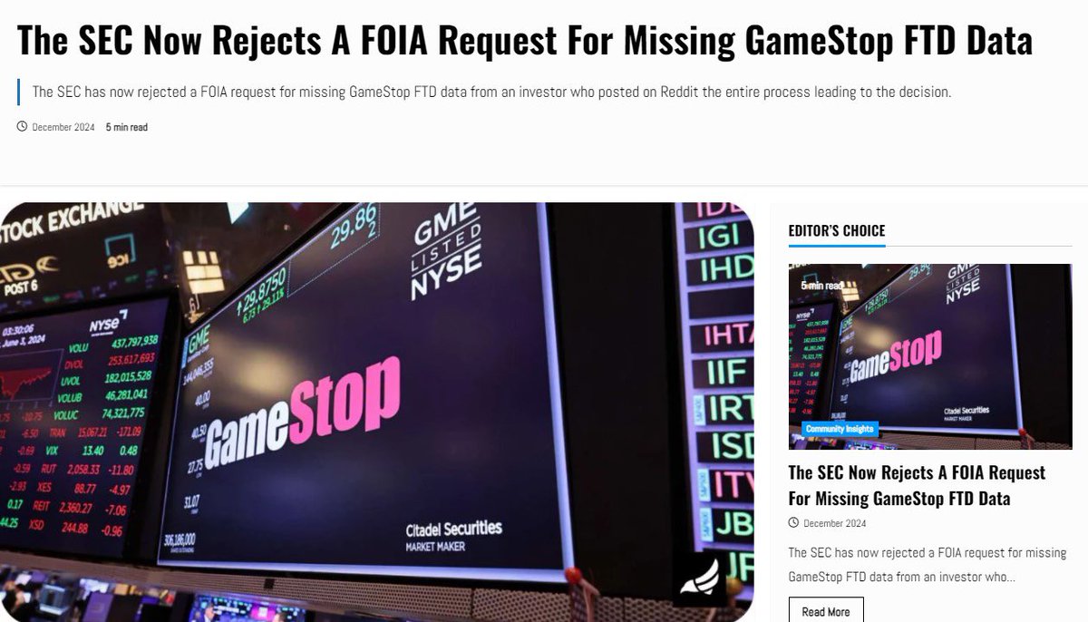 RealNewsTruth's tweet photo. The SEC refuses to release the missing $GME FTD data…

WHAT ARE THEY HIDING? 👀🙈 https://t.co/t8QPj8ox62