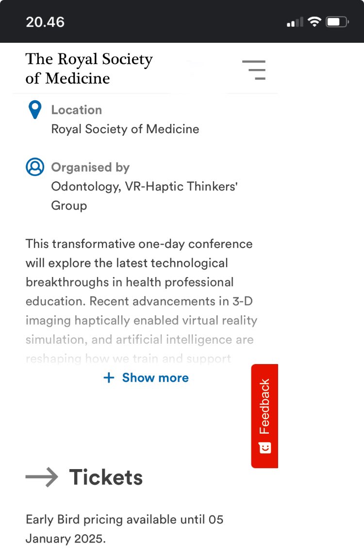 Tick Tock! Early Bird Ticket Sales End Soon—Act Fast!

rsm.ac.uk/events/odontol…