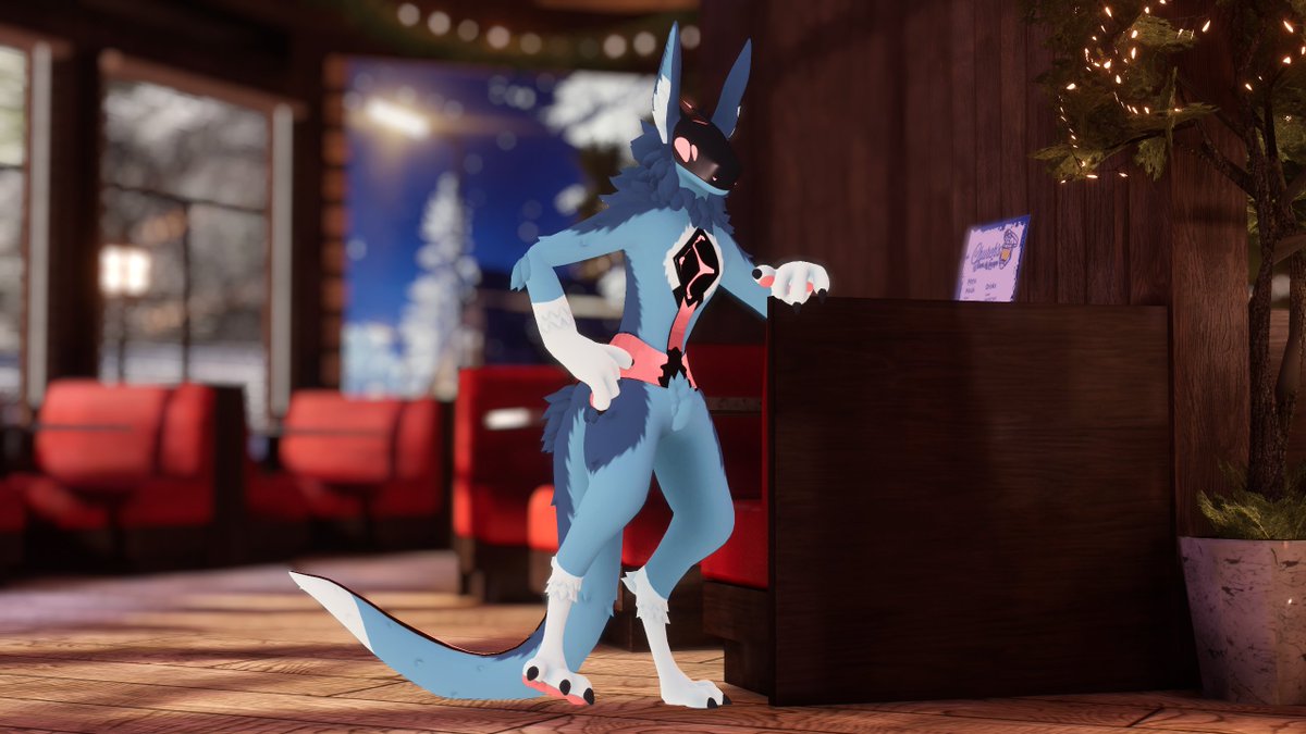 Oops look at this silly guy licking the lamp pole during the winter.
It was a VRChat commission I had a chance to work on which was done for <a href="/BrodyMoonie/">Moonie</a>!