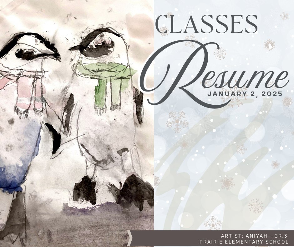 Classes resume from the Winter Break tomorrow (Thursday, January 2, 2025.) We look forward to seeing you all!