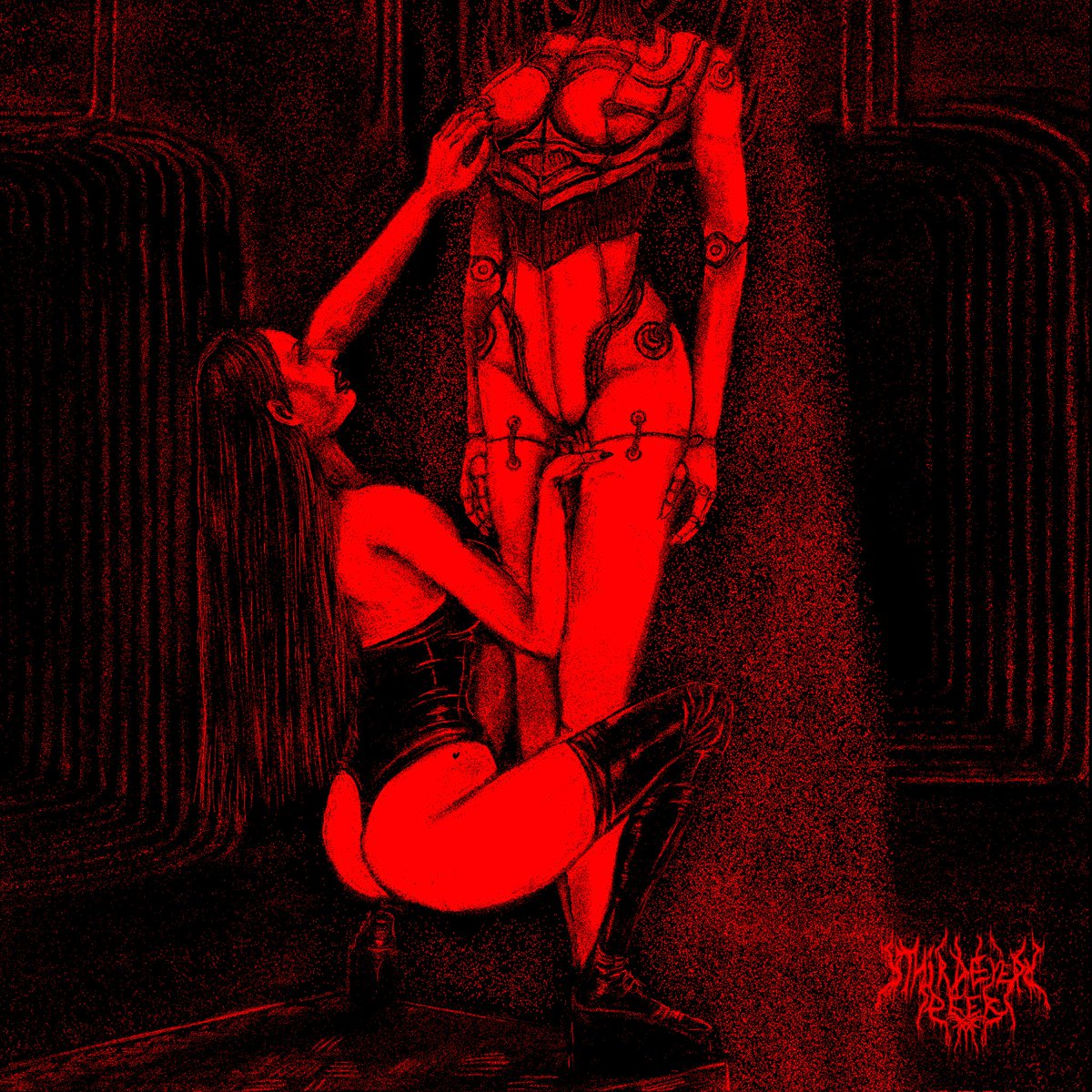 thirdeyeddeer's tweet photo. "Artificial love" 
Just made this little piece. First if the year! 

#illustration #art #darkart #latex #scifi https://t.co/ny1eGOehkR
