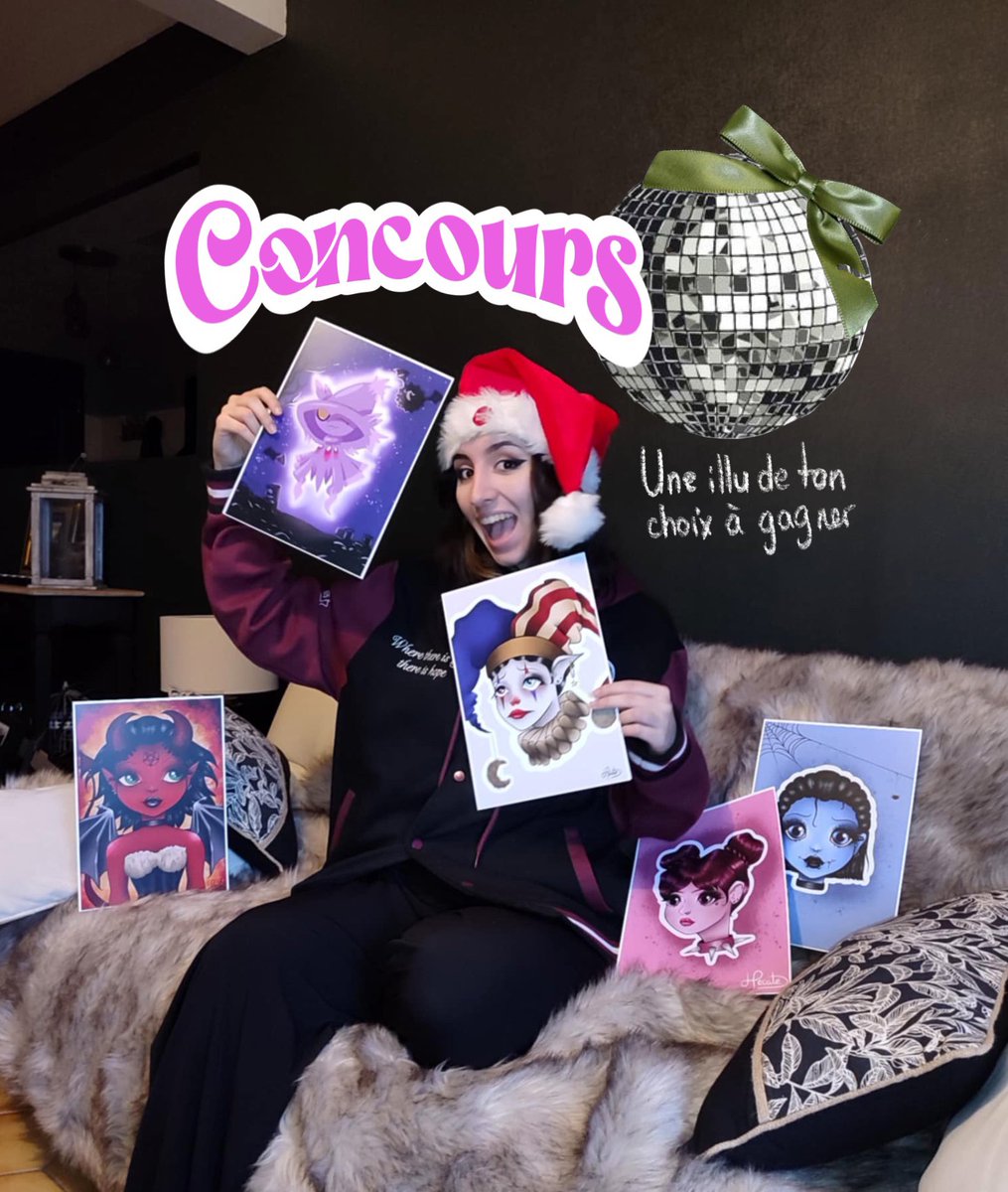 CONCOURS 🎁💝

J’organise un concours sur Insta 📸 pour fêter la nouvelle année. Une illu à emporter au choix parmi 6 modèles différents !

Alors arrêtez de scroll ici et changez d’appli 🙃
instagram.com/hecate_dessine…