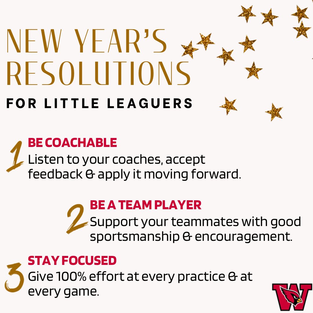 wwnjbaseball's tweet photo. A New Year means new opportunities! Here are some New Year’s resolution ideas that’ll help players, coaches &amp; parents see success on and off the field. #hello2025 #happynewyear #littleleague https://t.co/B7Xsd0zgDA