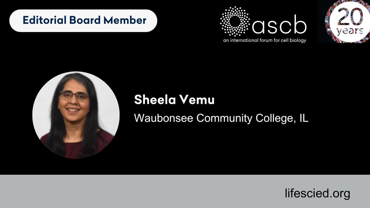 LSE Featured Editor: Sheela Vemu <a href="/waubonsee/">Waubonsee Community College</a>

What do you value about being part of the LSE community?
"I found the LSE community to be supportive, kind, &amp; welcoming publishing high quality research articles in biology education research. The community..."

lifescied.org