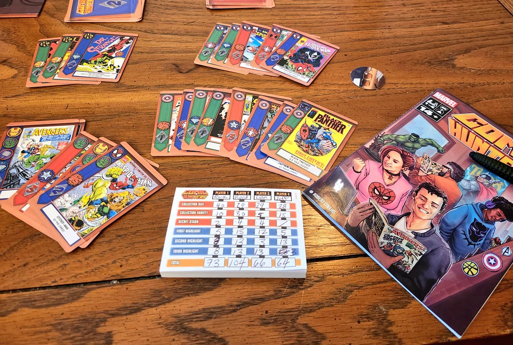 Happy New Year!

December was a bit slow for gaming but it ended strong.

Return to Dark Tower by <a href="/RestorationGame/">Restoration Games</a> 
Comic Hunters by <a href="/spinmastergames/">Spin Master Games</a> 
Quodd Heroes by <a href="/WondermentGames/">Ryan Iler</a> 

Great way to end the year!