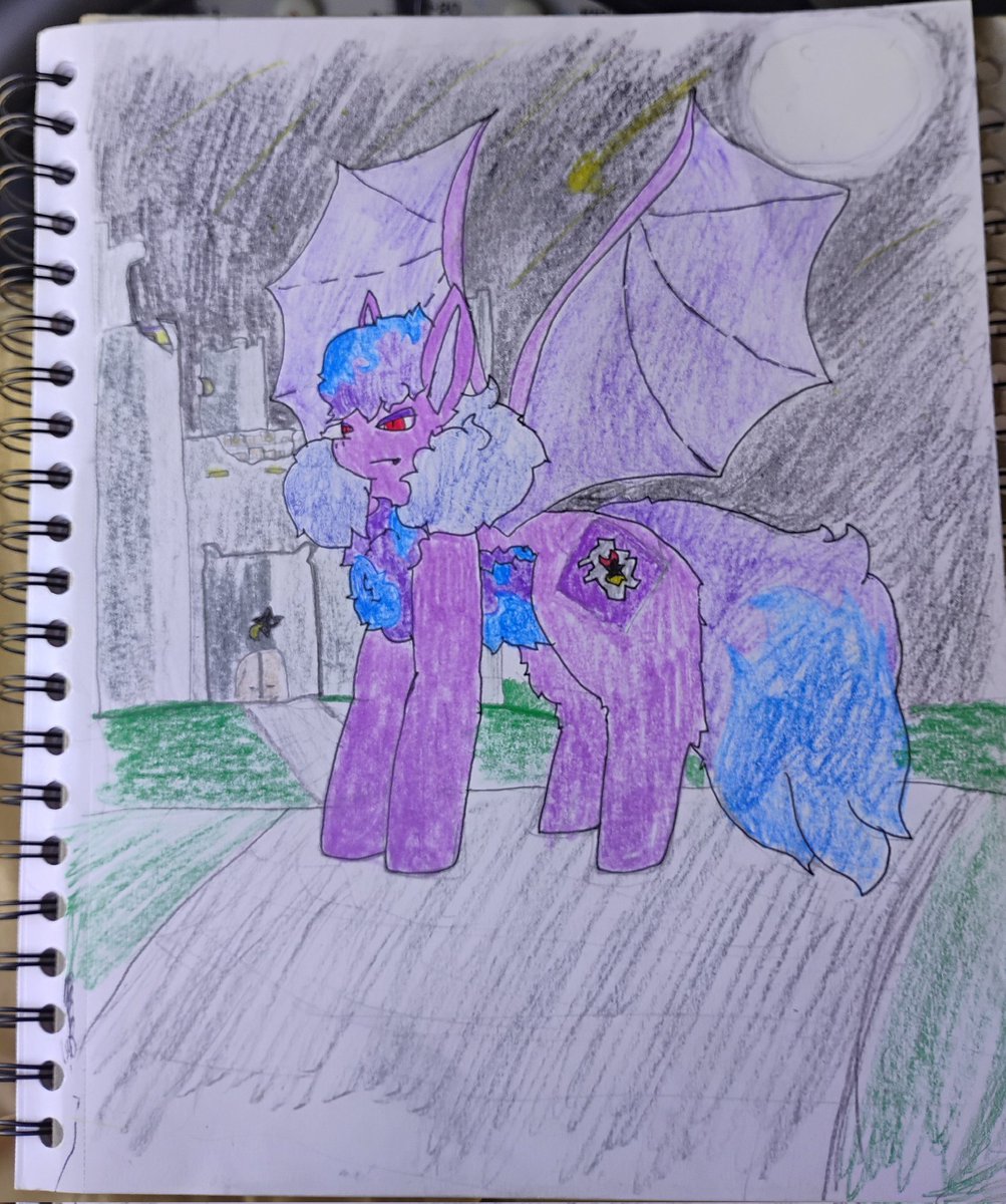 Mikemaster345's tweet image. Look at this handsome batpony, and yes i make mlp oc art of my own òwó
