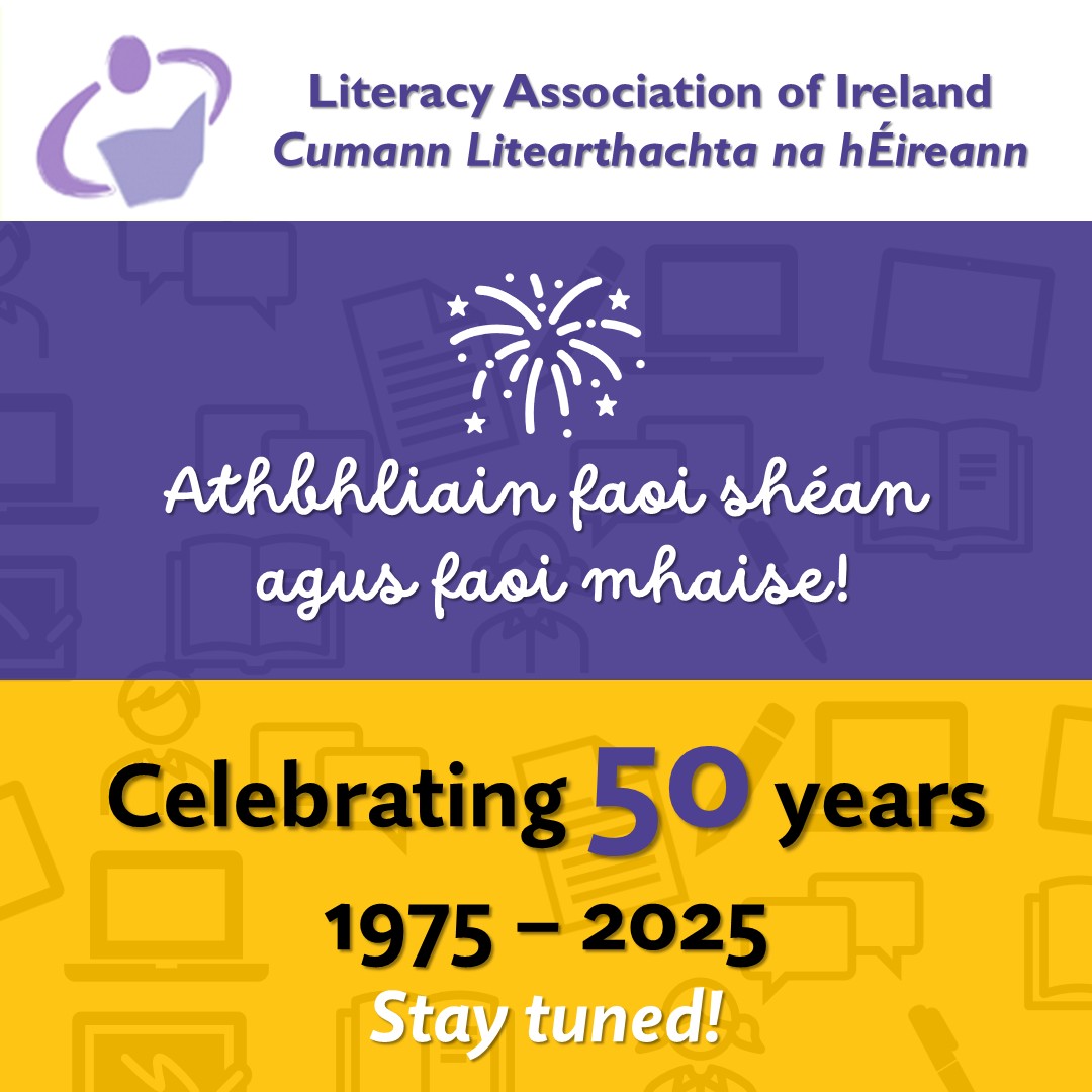 LiteracyIRL's tweet image. Wishing all of our followers a very Happy New Year!

2025 sees the Literacy Association of Ireland enter its fiftieth year.

We look forward to celebrating this important milestone in the months ahead. 

Stay tuned!

#edchatie