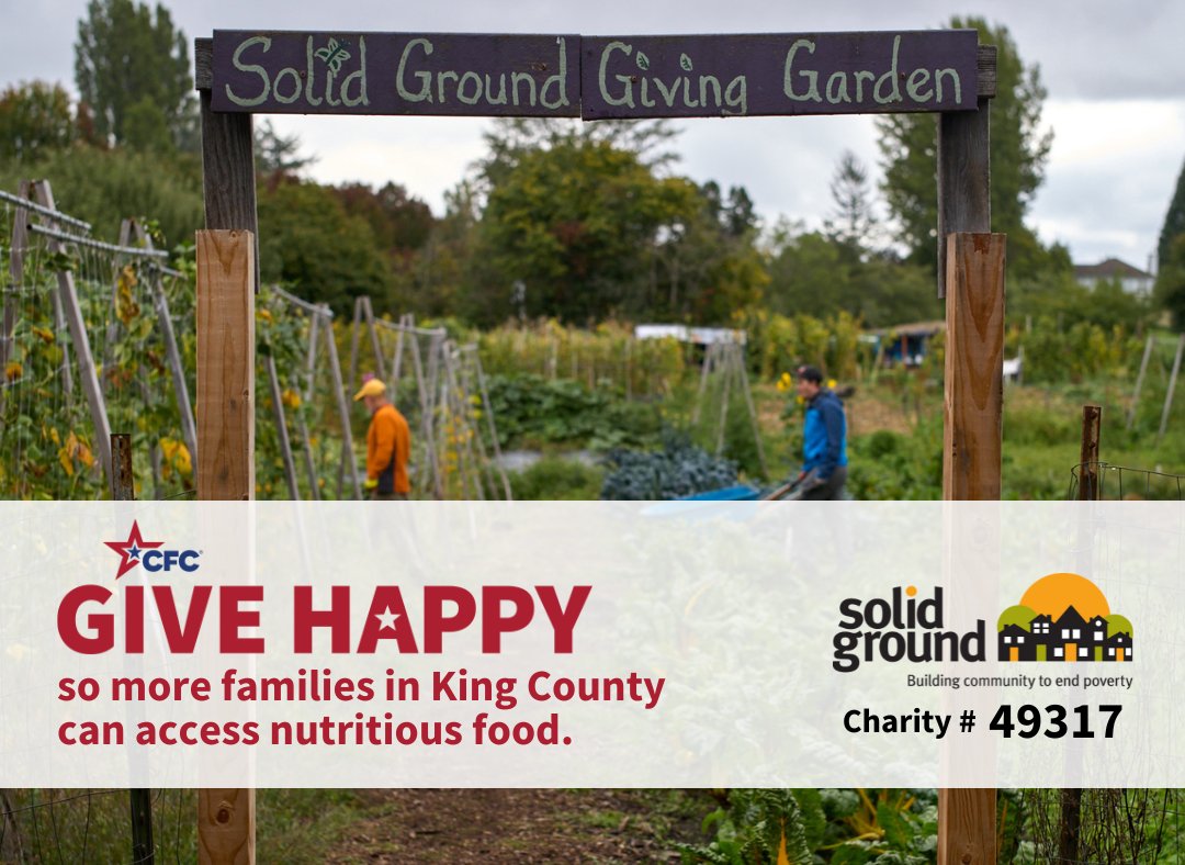 Federal employees &amp; retirees can now support our mission to build nourishing communities through the Combined Federal Campaign! Giving and volunteering is easy: GIVE HAPPY at GiveCFC.org using charity code 49317.