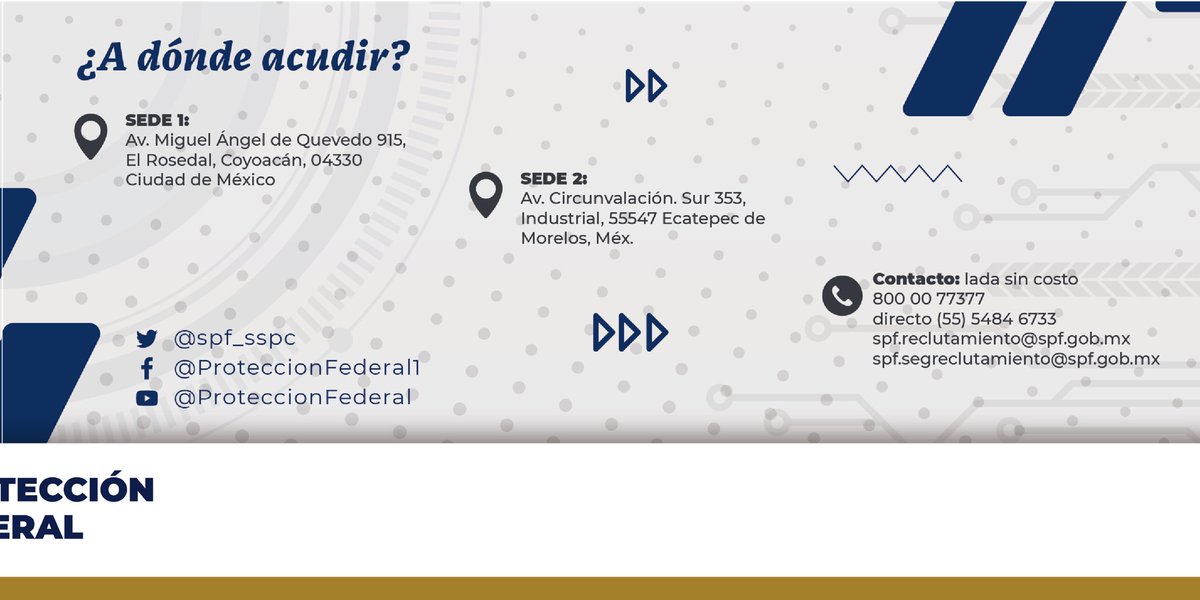 spf_sspc's tweet photo. ➡️ En el Servicio de Protección Federal buscamos mexicanos con vocación para servir a la Patria y que quieran ser parte de esta Institución. ¡Únete!
📢 Te invitamos a trabajar como Guardia.
☎️ Lada sin costo: 800 00 77377
#OrgulloSPF https://t.co/x1L54NymmU