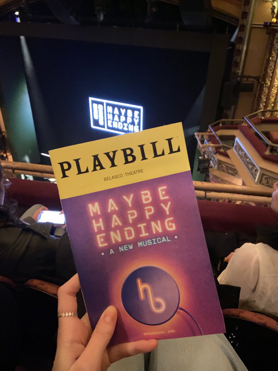 bwayelena's tweet photo. One more broadway post: go see maybe happy ending! 10000/10!! https://t.co/l89wJq53nc