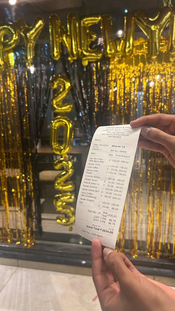 k_yash07's tweet photo. It's ironic that the GST percentages are finally bringing us some joy!

What a coincidence!! 
Happy New Year! https://t.co/Idb7loFrUU