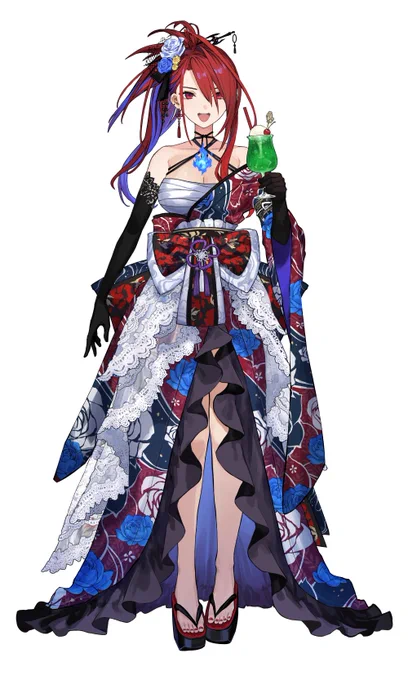エリザベス・ローズ・ブラッドフレイム様のお正月衣装をデザインさせていただきました!!よろしくお願いします!!I designed a new outfit for Elizabeth Rose Bloodframe!!#JusticeNewYear #LizNewYear #BloodflameLive #BFKingdom 