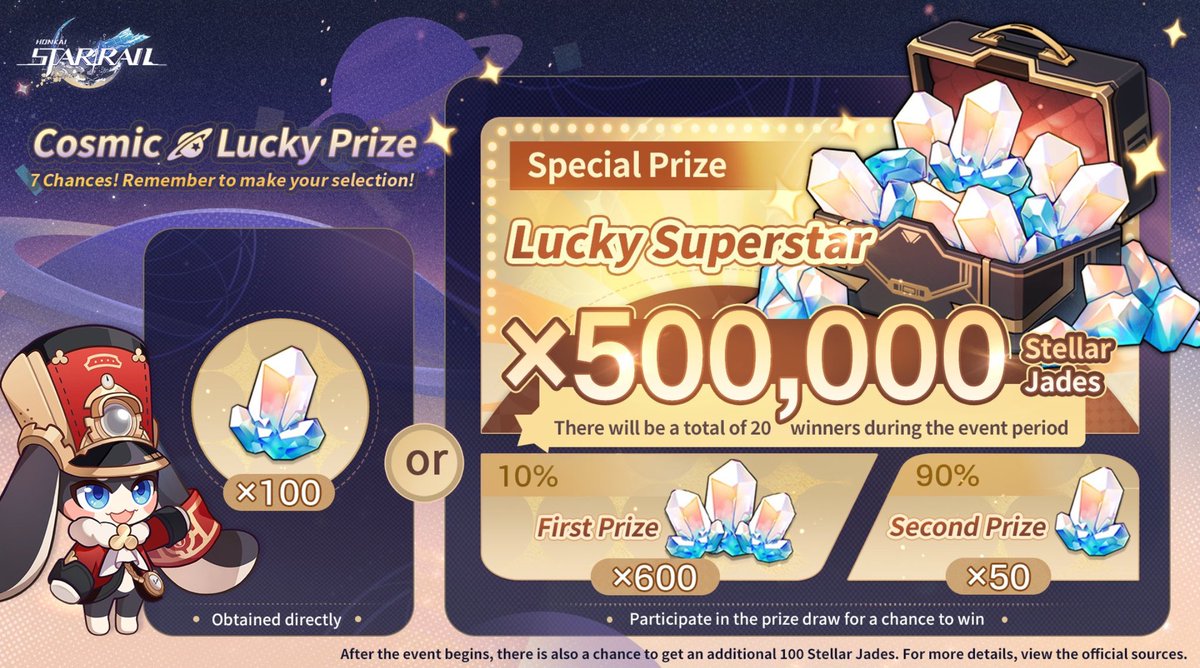 DailyEvanescia_'s tweet photo. [interactive tweet]

What would you do if you won the 500,000 stellar jade ????#HonkaiStarRail https://t.co/fxxXXMlQOc