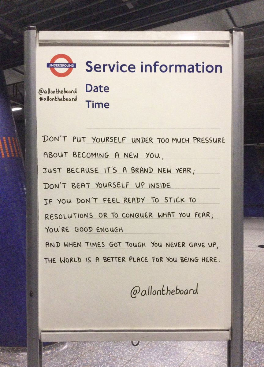Don’t put yourself under too much pressure about becoming a new you, just because it’s a brand new year. 

#HappyNewYear