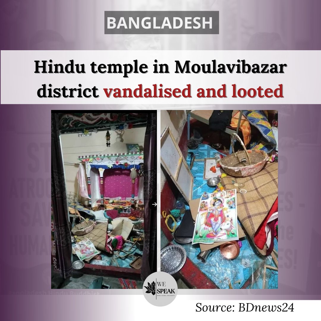 Shawintala_Devi's tweet photo. #Hindus in #Bangladesh are not allowed to celebrate a 'happy' New year. Because every day, every minute and every second they have to live in fear. Today another Hindu temple was attacked: https://t.co/FaP6bfqlvW
