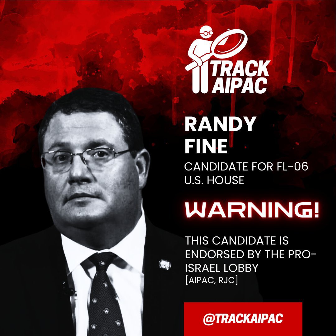 <a href="/VoteRandyFine/">Randy Fine</a> #BribedByAIPAC