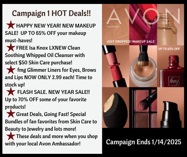 ItsSybCalling's tweet photo. 🎉 Avon's Campaign 1's here! 🎉
👀 Avon's Campaign 1 Hot 🔥 Deals

👩‍💻📱 Online Store
https://t.co/OuuIEFy9hU

📖📱 Digital Brochure 
https://t.co/qHmxJCIHPw

⏰️🗓 Campaign 1 ends Tues; Jan 14th at 11:59pm ET

#ItsSybCalling Avon Independent Ambassador
#avoninsider @AvonInsider https://t.co/7LhnHTwtYl