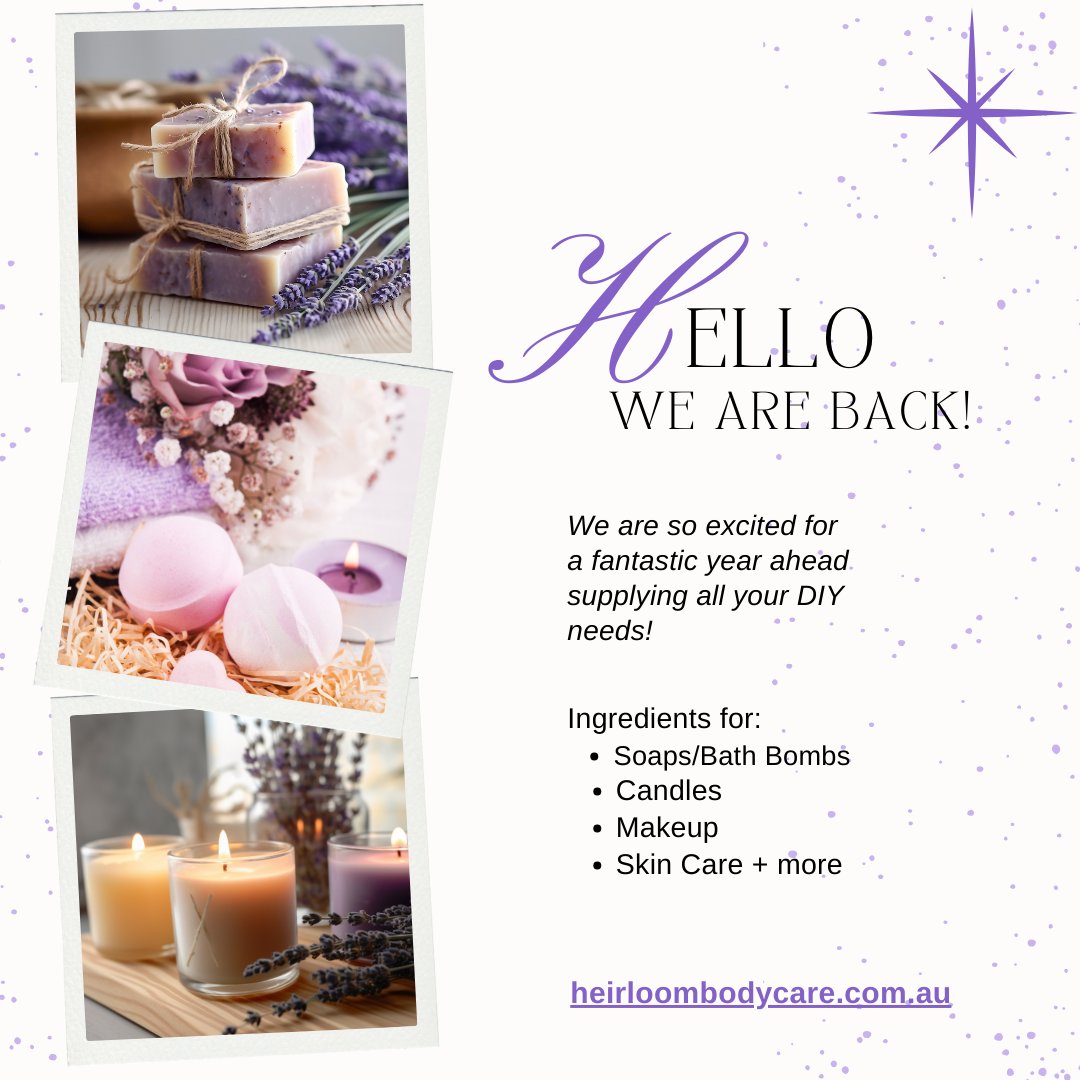 HeirloomBody's tweet image. Happy New Year🎉
We are so excited to be back in store for what’s sure to be another fantastic year together🤗

Be sure to keep an eye on our socials so you don’t miss out on amazing product launches, easy to follow recipes, tips/hacks &amp;amp; some very useful tutorials