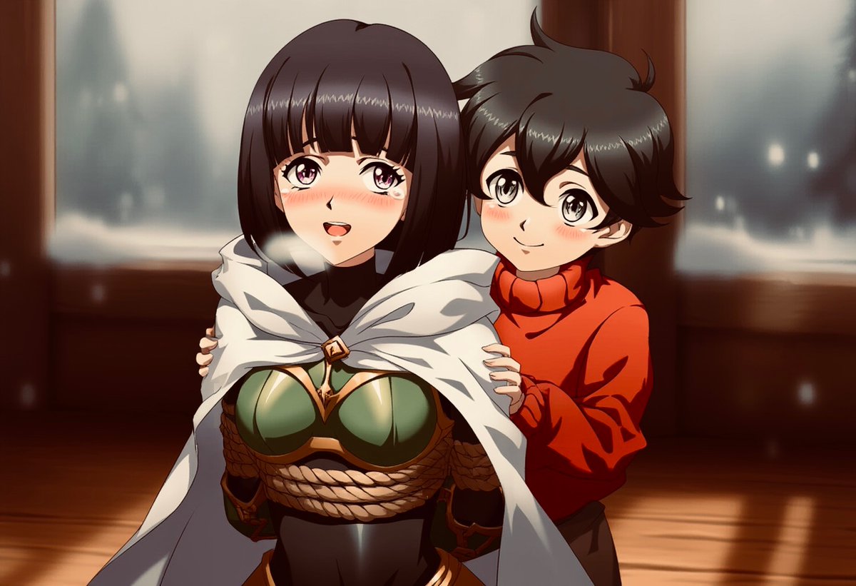 V4だと人物の描きわけができるので、こういうショタおね(というか攻め受け全般)が比較的容易。相変わらず指を描くのは苦手みたいで何度もそこだけマスクかけて直すことにはなるが。