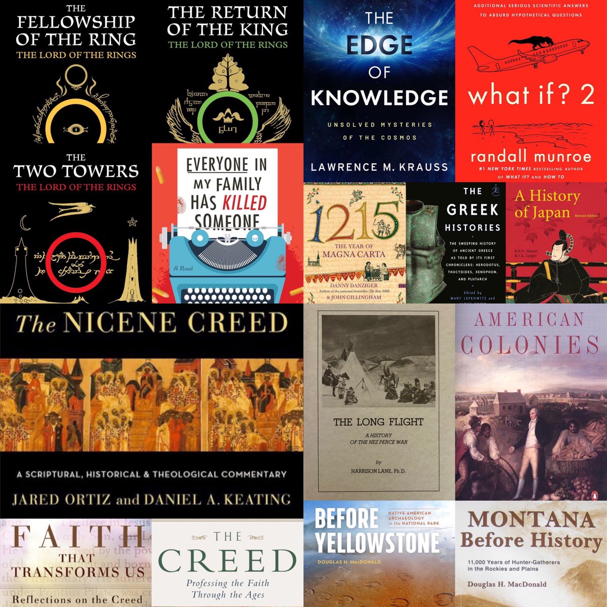 2024: A Year in Books. Finally read the Lord of the Rings, lots of Montana pre-history, a bit of science, my first ‘beach read’, multiple books on the Nicene Creed, and a few other fun history reads.