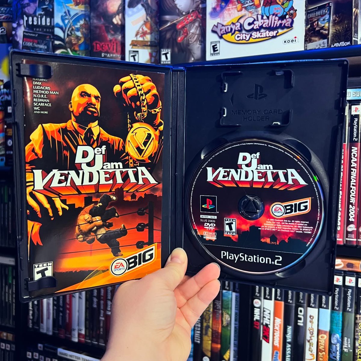 GamerAhmer's tweet photo. Who was a fan of these games? #defjam #defjamrecords #defjamvendetta #videogames #retrogaming #playstation #playstation2 #ps2games #ps2 #gamerahmer #gameroom #music #easports #dmx #ludacris #throwback #nostalgia https://t.co/xKIhnNOSTX