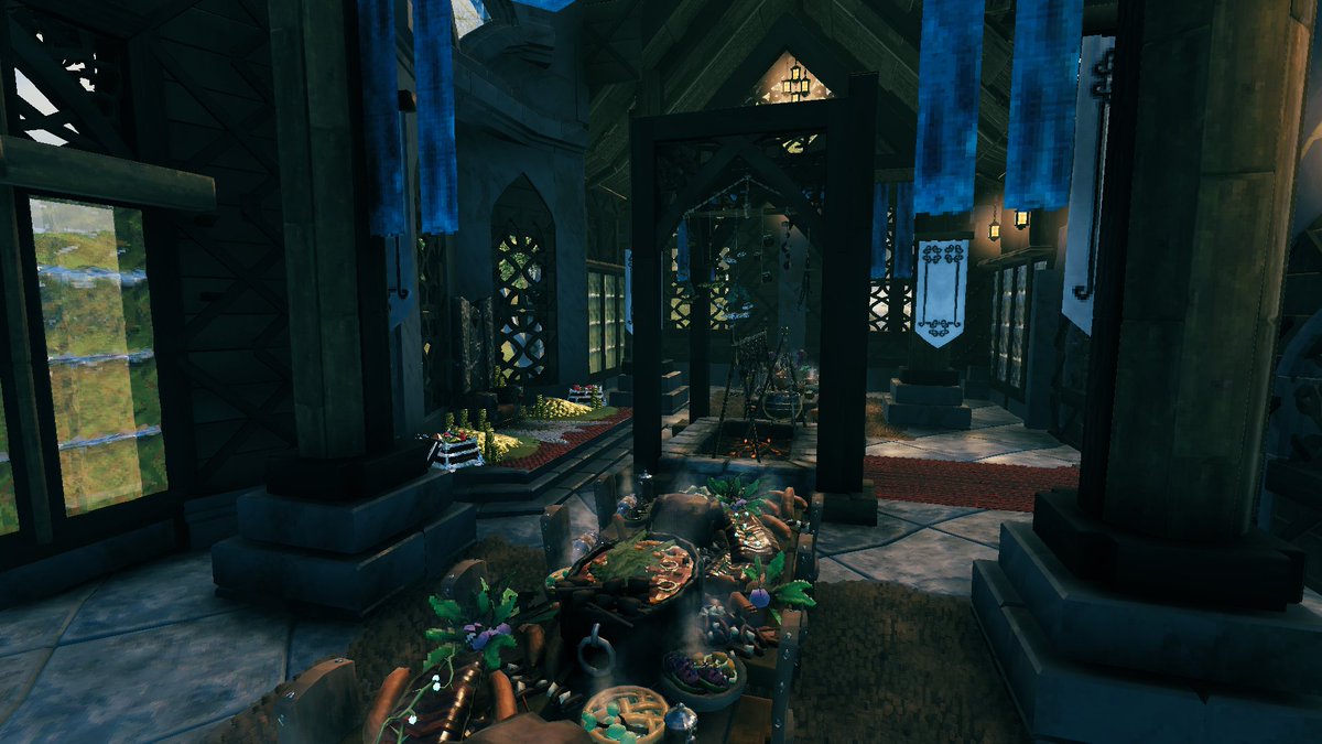 #Valheim I finally made a Mead Hall, I am ready to have a feast!