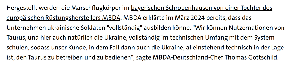 Ich sag’s mal so: Bei der Taurus-Frage, ob deutsche Soldaten erforderlich wären, um der Ukraine die Einsatzfähigkeit des Systems zu ermöglichen, herrscht im deutschen Expertenraum absoluter Konsens – insbesondere unter denjenigen, die das System auch aus technischer Perspektive