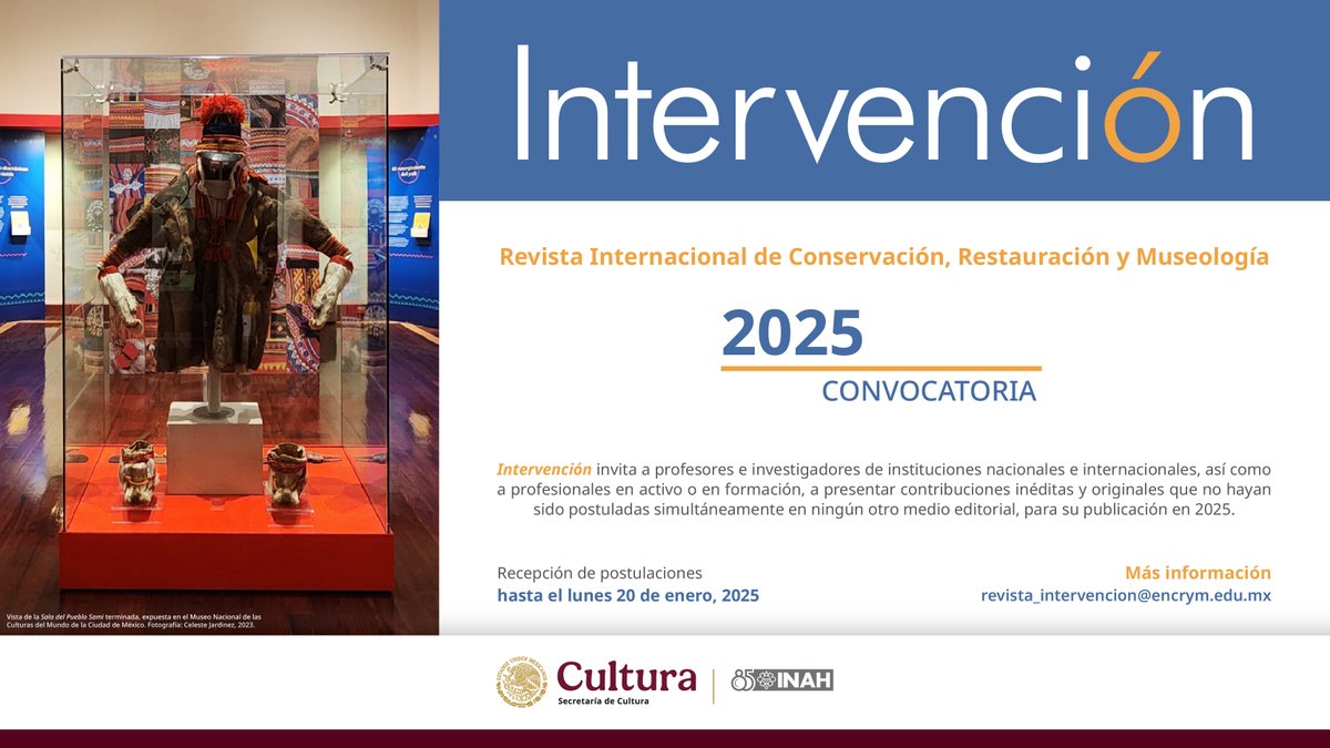¡Este 2025 únete a #Intervención!

Invitamos a académicos de instituciones nacionales e internacionales, así como profesionales en activo o en formación, a presentar contribuciones inéditas y originales para su publicación en 2025.

¡Te esperamos!

<a href="/ENCRyM/">ENCRyM</a> #FormandoProfesionales