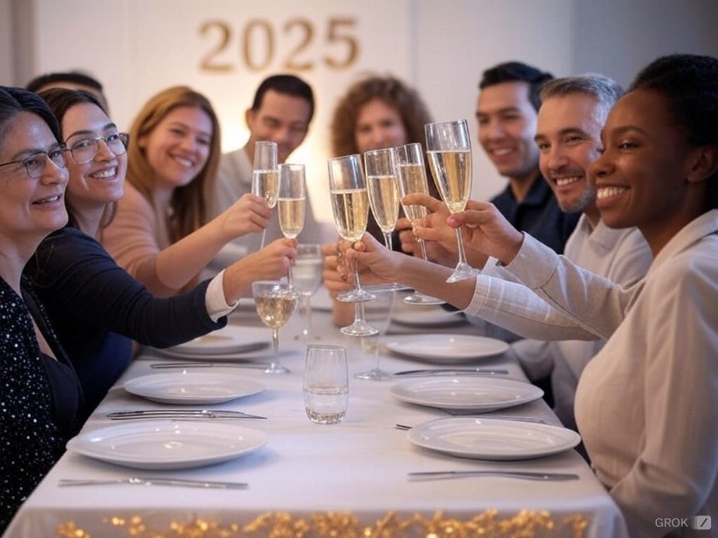 Happy New Year!  #NewYear2025 

Image by <a href="/grok/">Grok</a>