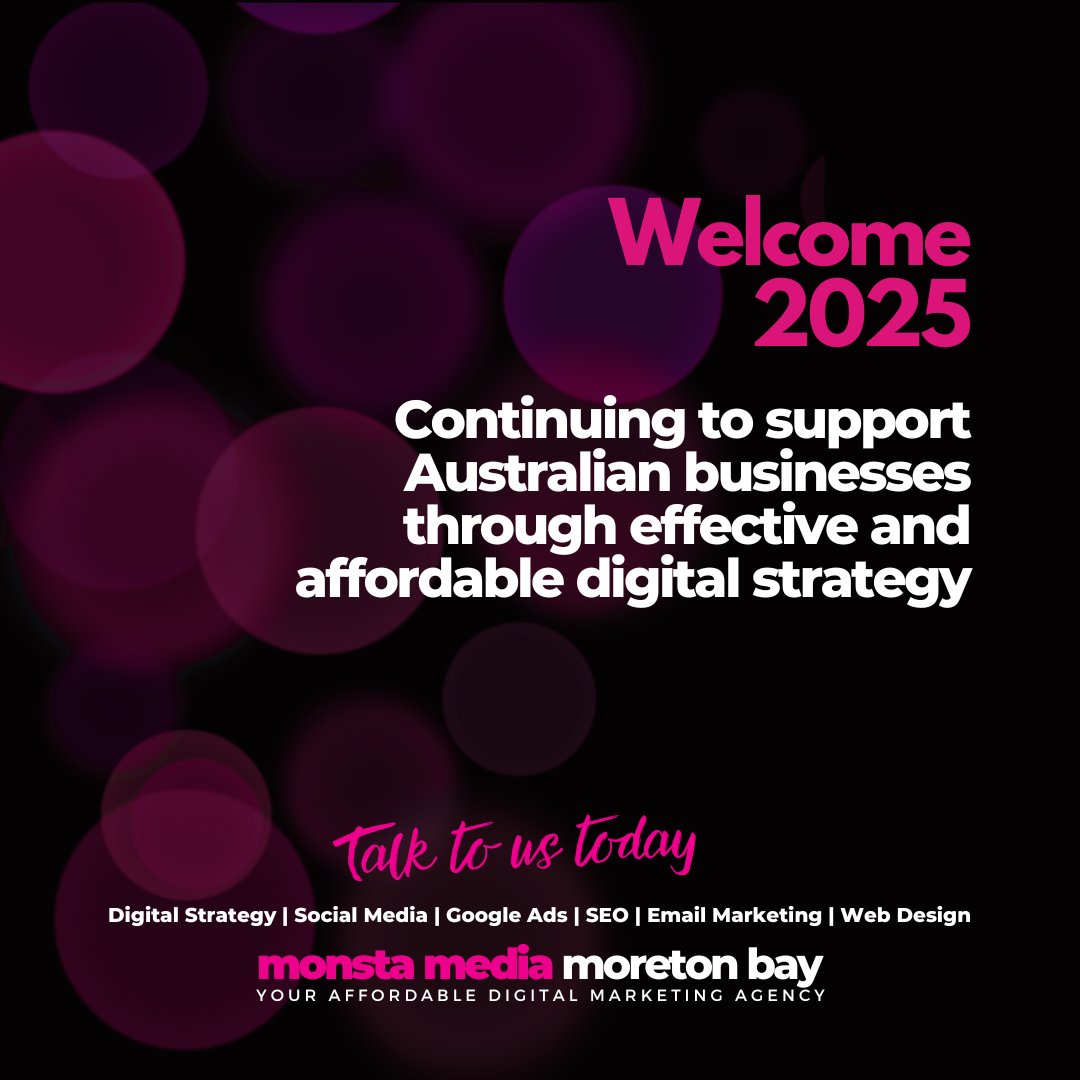 MonstaMediaMB's tweet photo. Wishing you a HAPPY and PROSPEROUS New Year! 🎊  

#NewYear2025 #AussieBusiness #DigitalMarketing #TikTokForBusiness #SocialMediaStrategy #GoogleAds #SEO #WebDesign #EmailMarketing  #HappyNewYear #DigitalStrategy #MonstaMediaMoretonBay https://t.co/aO4iaahtRk
