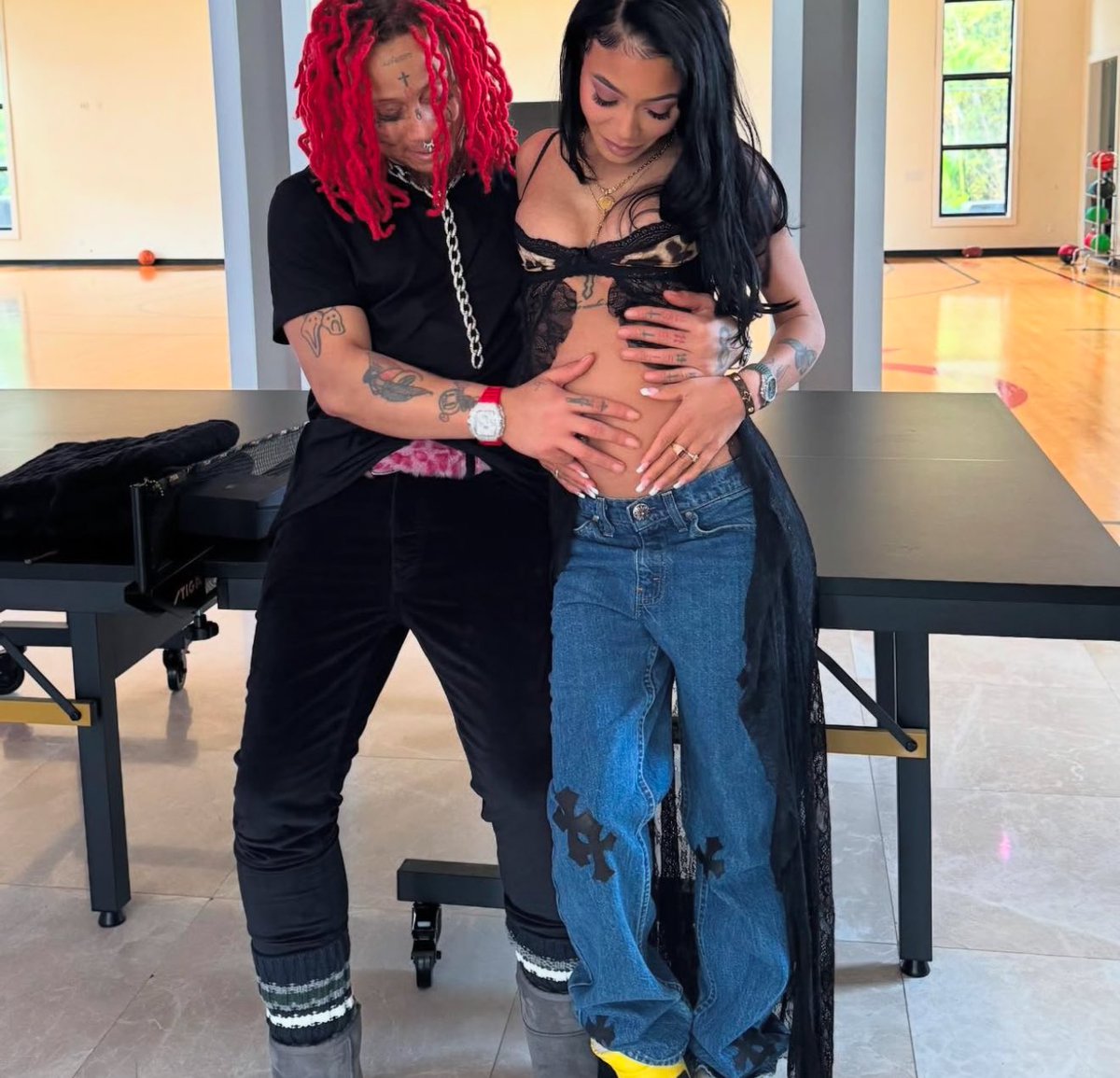 FearedBuck's tweet image. Coi Leray &amp;amp; Trippie Redd just announced they are expecting a child together ❤️