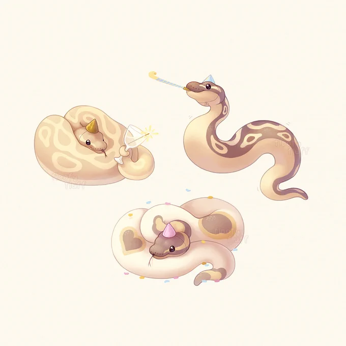 Party pythons  happy year of the snake! 