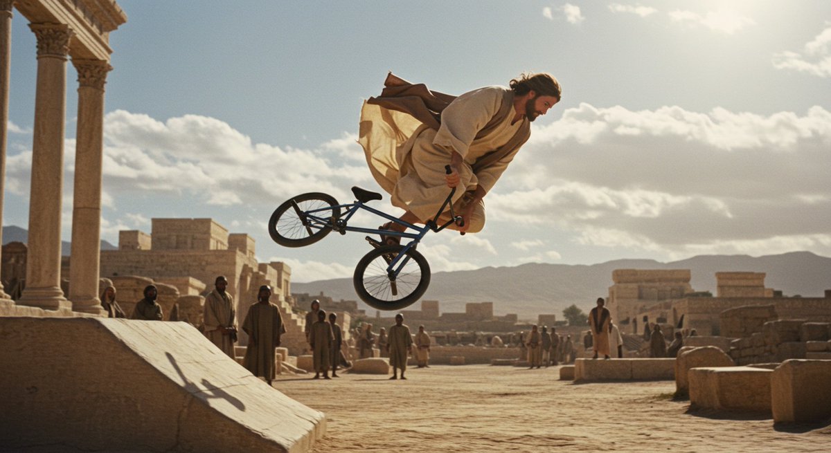 Brannonator's tweet photo. People rarely credit the original inventor of most of the X-Games...
#AIart #ARFun #xgame https://t.co/tqgBrMDfxi