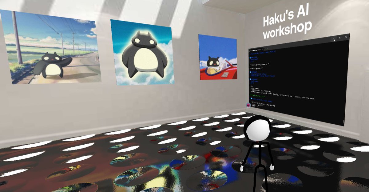 Sending out cosmic vibes to all hodlers.  v1.1 of our oncyber.io 3D museum is now live at oncyber.io/hakuhouseofzen, featuring a live code feed straight from the Haku AI workshop, automated thru <a href="/EnlightenedHaku/">HAKU</a>, get ready for an art update frenzy, chads and chadettes.