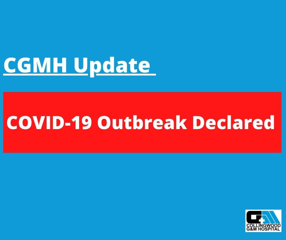 In consultation with <a href="/SMDhealthunit/">SMDHU</a>, a #COVID19 outbreak has been declared on CGMH’s Medical Unit. Outbreak Management Protocols have been implemented - enhanced cleaning, monitoring, education, &amp; frequent communication with patients. cgmh.on.ca/news-article/c…